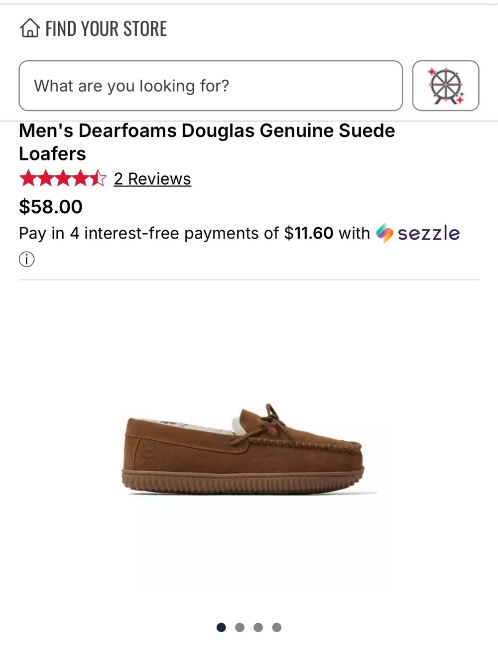 dearfoams Brown Men's Suede Moccasin Slippers